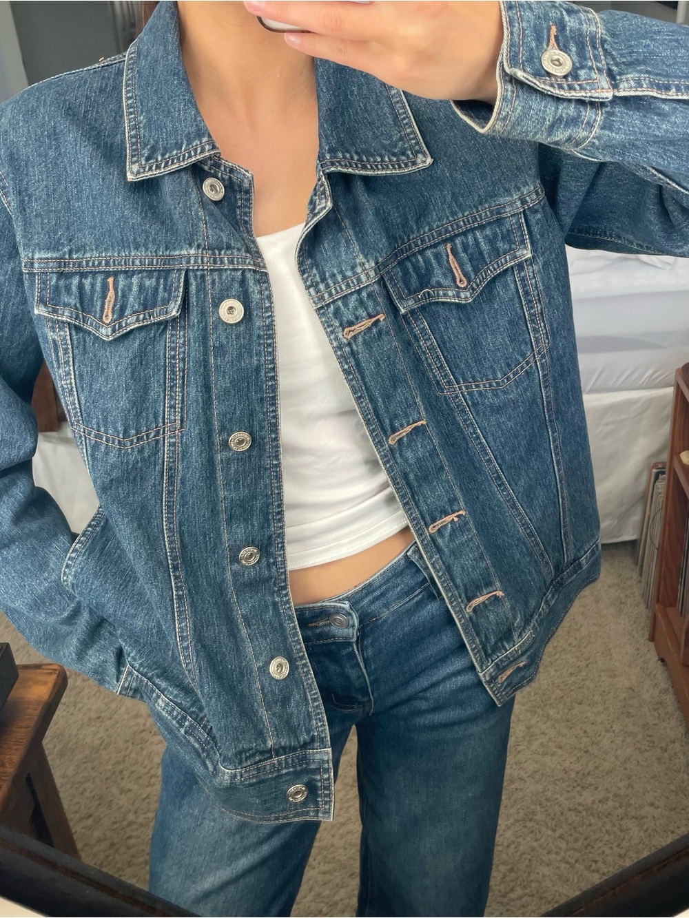 Vintage 90s Dark Wash Denim Jacket